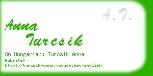 anna turcsik business card